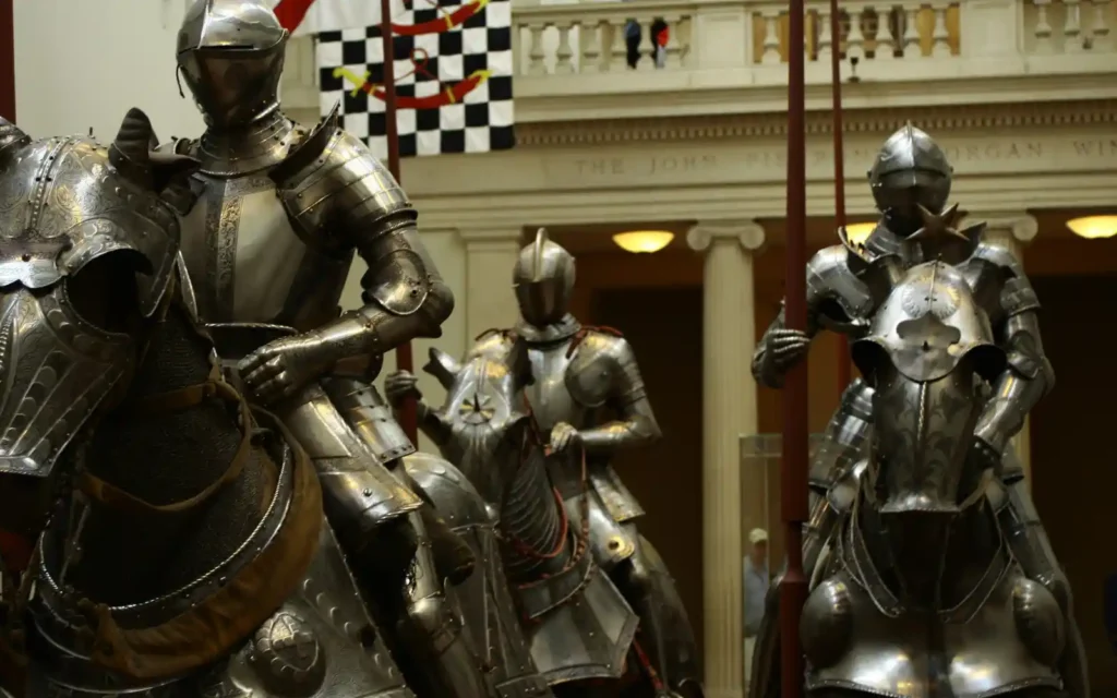 The Metropolitan Museum of Art: Tickets, Hours, and a Route 3 Four armored knights on horseback in the Arms and Armor gallery at The Met