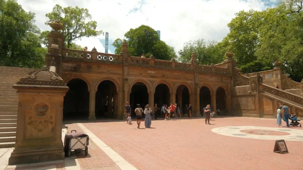 Things to Do in Central Park: A Route That Actually Works 1 Visitors walking beneath the arches of Bethesda Terrace in Central Park, New York City