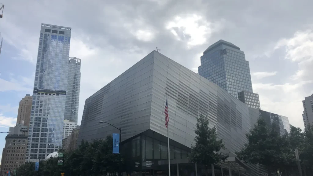 9/11 Memorial and Museum Tickets: Prices, Free Days, Hours 2 Entrance pavilion of the 9/11 Memorial Museum in Lower Manhattan, the only way into the underground museum